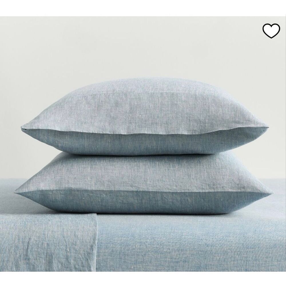 Pottery Barn Belgian Flax Linen Classic Pillowcases - Set Of 2 King
